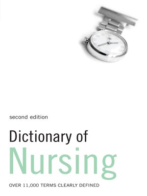 cover image of Dictionary of Nursing